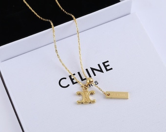 In Box CL Classic Triumph necklace 18K gold plated Sliding lock pendant Birthday gifts
