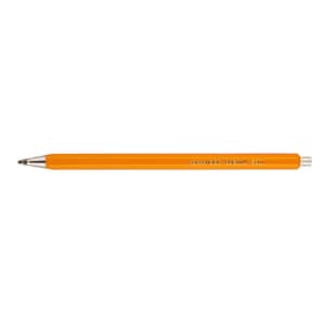 Könnte beinhalten: Ein leuchtend orangefarbener Druckbleistift mit silberner Spitze und Radiergummi. Der Stift hat einen sechseckigen Schaft und den Text "KOH-I-NOOR VERSATILE 5236" auf der Seite. Der Stift ist zum Schreiben und Zeichnen konzipiert.