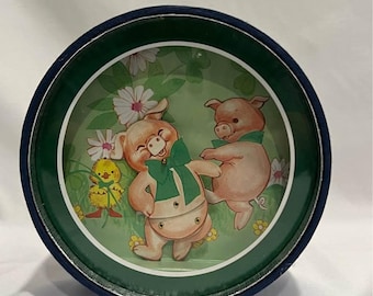 Vintage Otagiri dansende varkens muntenbank / muziekdoos