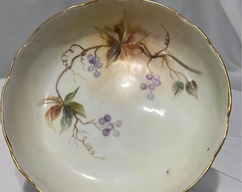 Bol sur Pied Peint Antique
