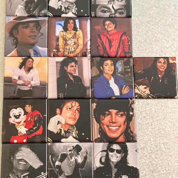 Michael Jackson magneetset | Handgemaakte koelkastmagneten | Cadeau voor fans van de King of Pop | Michael Jackson souvenir