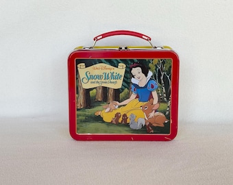 Vintage 1990s Hallmark Snow White Mini Lunch Box, Disney School Days Numbered Collectible Tin, QHM8814
