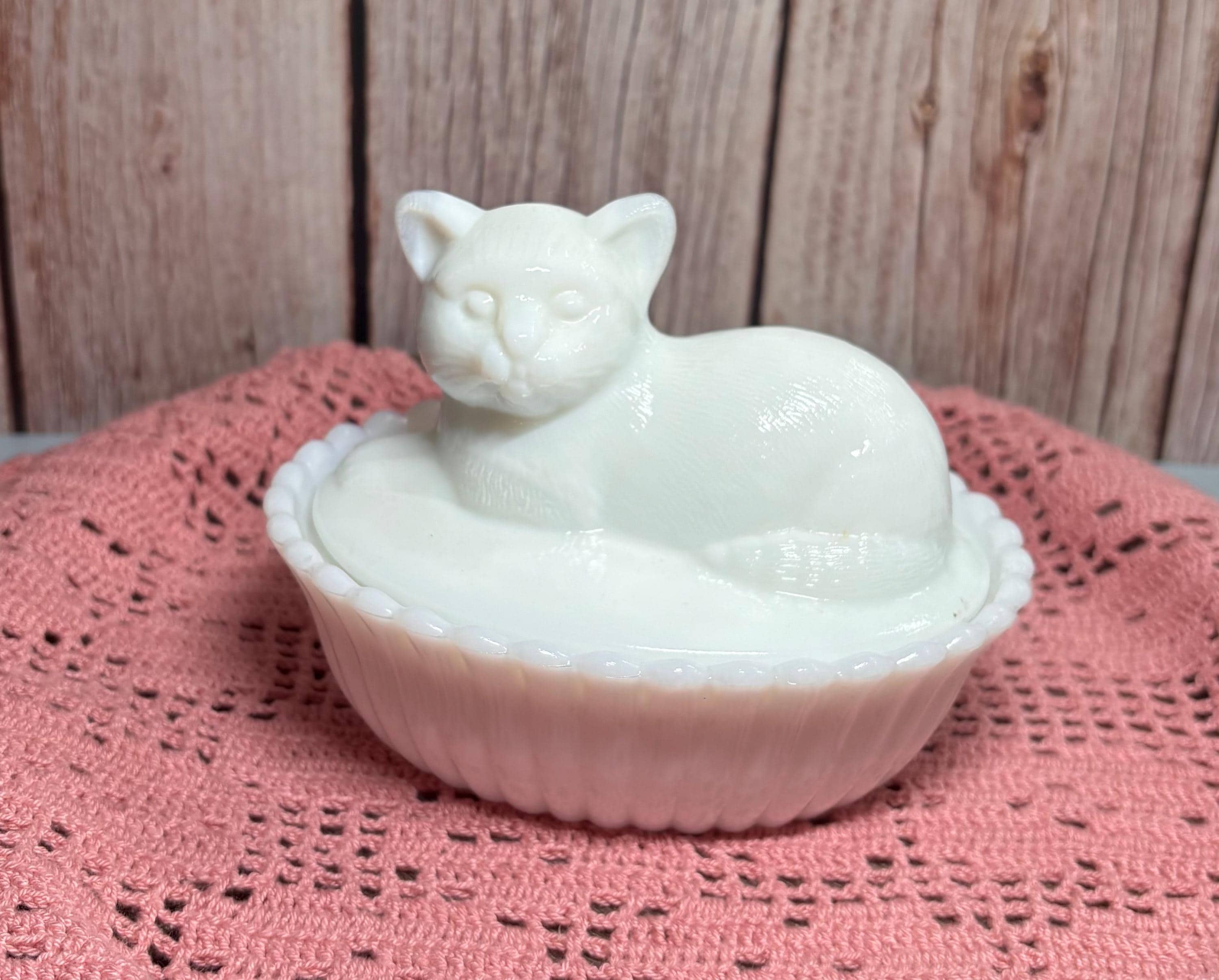 Glass Cats on Nest - Etsy