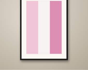 Pink French Flag Poster, Preppy France Wall Art, Coquette Dorm Decor, Printable, Instant Download, 8 Sizes