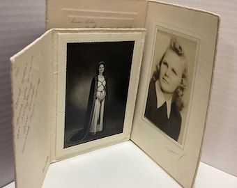Vintage Studio Black And White Portrait Folios In Original Presentation Folders