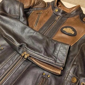 Brown Harley Davidson Leather Jacket - Etsy