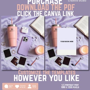20+ Off Campus Flatlay Templates Canva Editable for Bookstagram & BookTok image 8