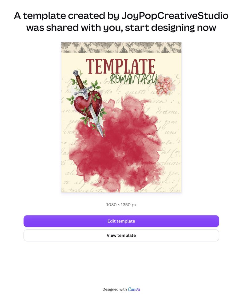 Romantasy Canva-mallar 20+ redigerbara designer booktok innehållsskaparkit #2 bild 6