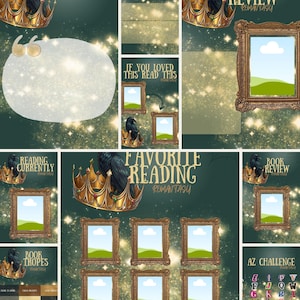 Romantasy Canva templates 20+ editable designs booktok content creator kit #1 image 4