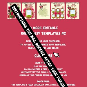 Romantasy Canva-mallar 20+ redigerbara designer booktok innehållsskaparkit #2 bild 7
