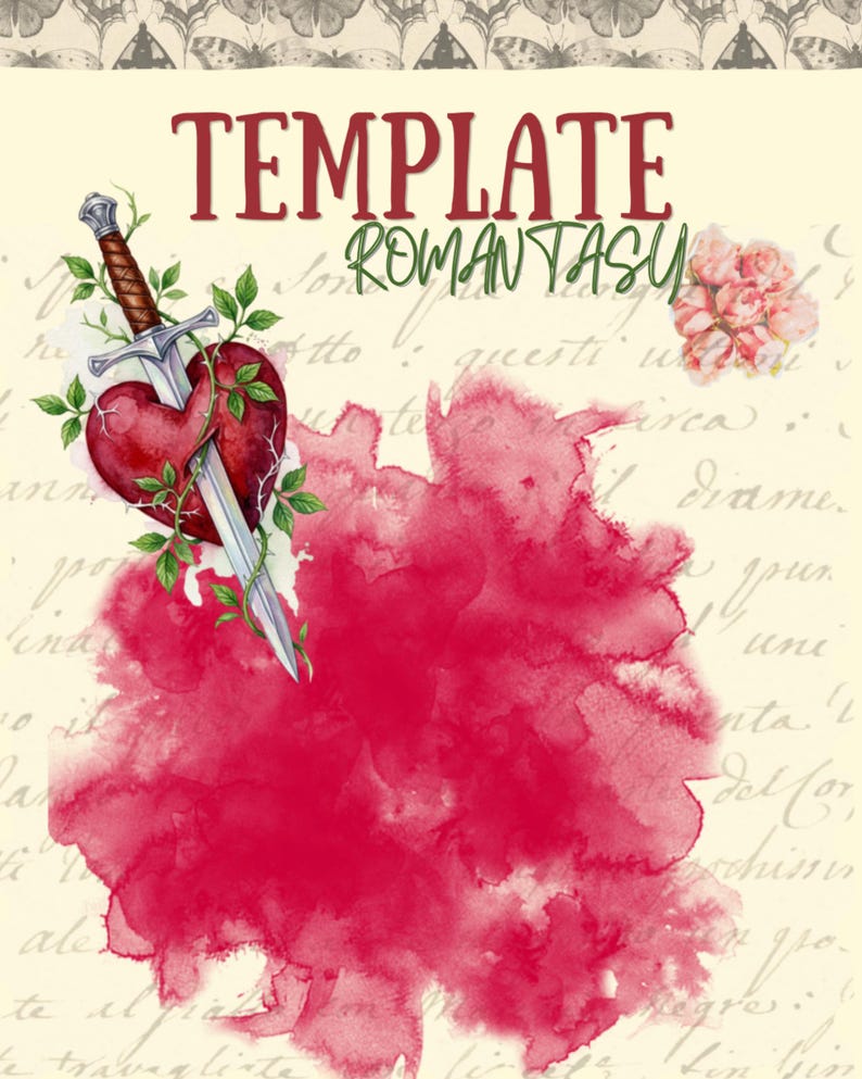 Romantasy Canva-mallar 20+ redigerbara designer booktok innehållsskaparkit #2 bild 2