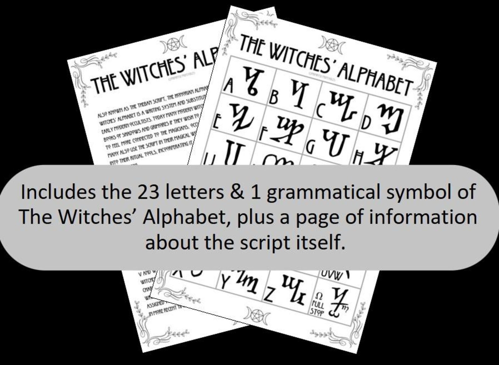 The Witches' Alphabet Grimoire Pages. Witch, Wicca, Pagan, Druid ...