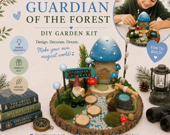 Woodland Forest Gnome Fairy Garden DIY Kit – Nature Adventure Craft for Boys