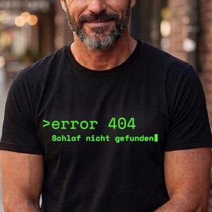 Maglietta "Errore 404 Sleep non trovato" | Regalo per papà programmatore | Umorismo per papà sviluppatore
