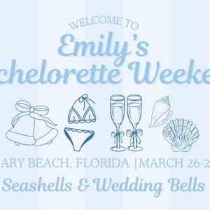 Bachelorette Canva Website Vorlage | Anpassbares Coastal Chic Website Design (Digitaler Download)