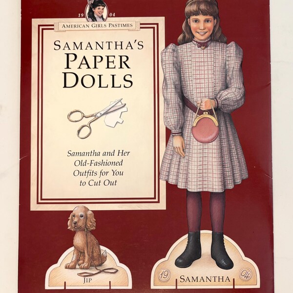 Samantha's Paper Dolls Kit by Pleasant Company, 1994, Vintage, UNCUT, American Girls Collection, One missing piece