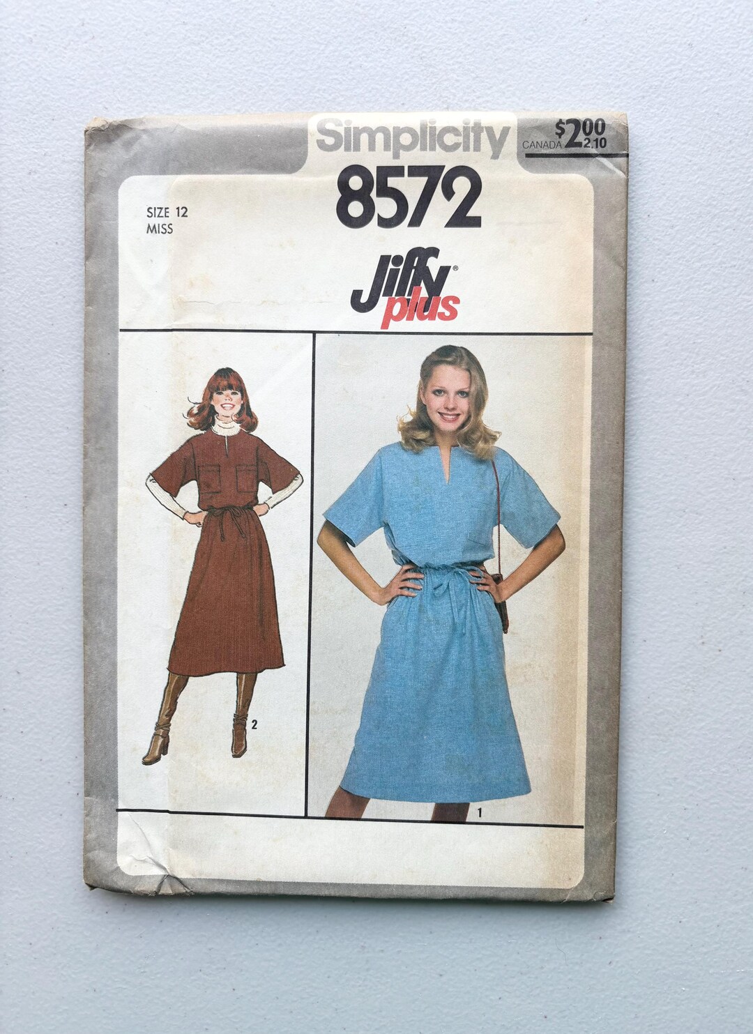 Pattern 9941 Simplicity Vintage 8572 Sewing Pattern, Size 12 MISS, UNCUT, Pullover ...