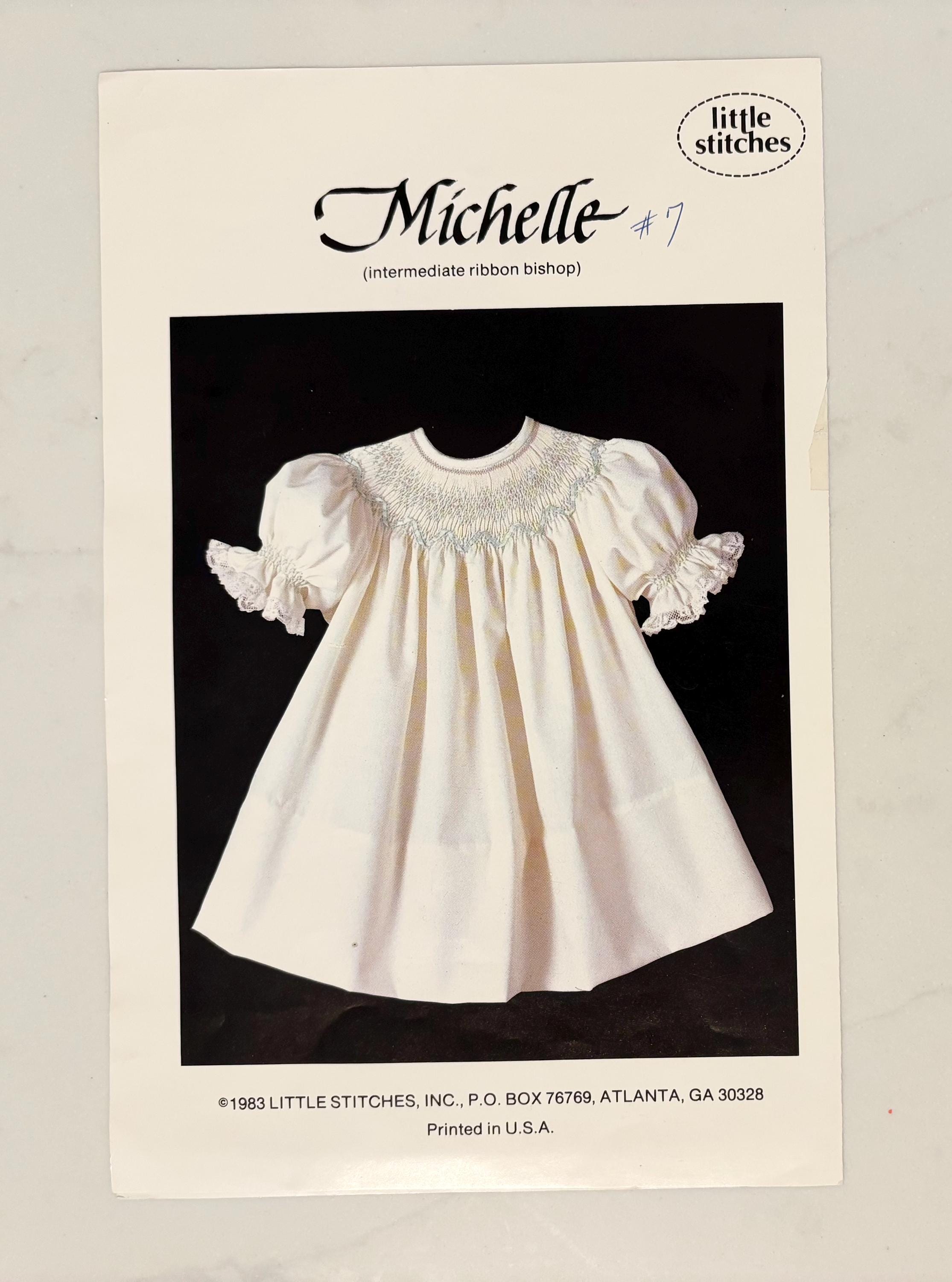 Michelle Smocking Pattern by Little Stitches, Vintage, 1983