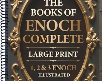 Libros completos de Enoc en tapa dura – Edición ilustrada en letra grande con escrituras apócrifas y lecciones de estudio.