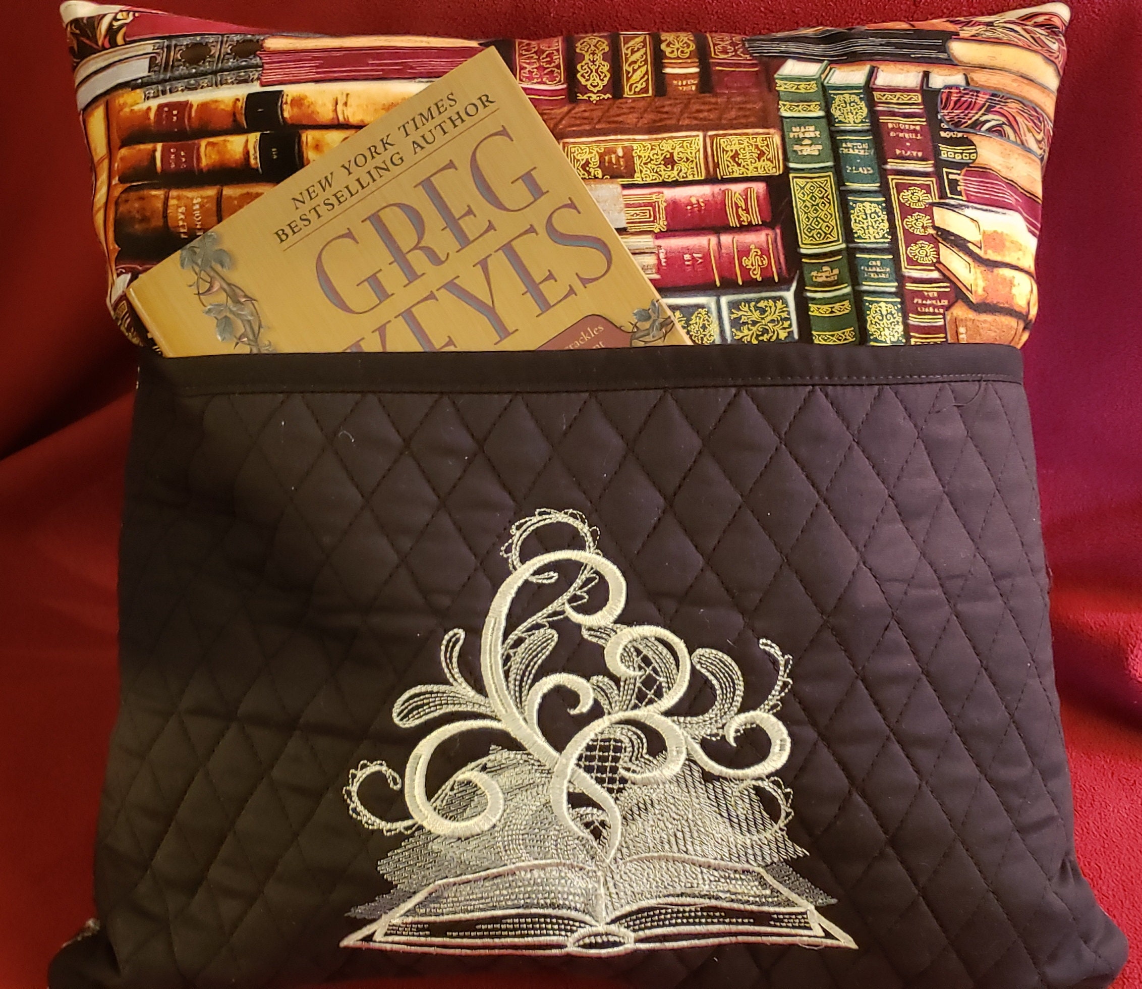 Novelty Embroidered Pocket Reading/Book Pillow: Book of Shadows