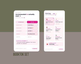 Booktok Canva Templates | Reading Personality, TBR Jar, Book Era (Digital Download)