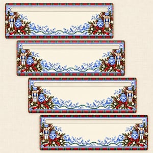 Mahjong Line Reader Set of 4, Christmas Nutcracker Acrylic Line Finders, Personalized Mahjong Gift, Red Tartan