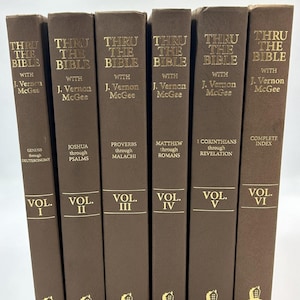 Vtg Thru The Bible J Vernon McGee 6 tomów KJV Komentarz Thomasa Nelsona Zestaw książek
