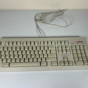 Vtg Compaq RT101 Keyboard Mechanical Clicky Wired P/S Connection Retro Computer