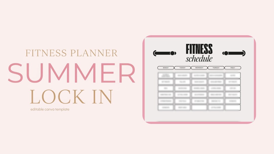 Editable Fitness Planner Canva Template | Workout Planner | Gym Tracker ...