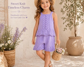 Patrón de costura para conjunto de top y shorts: Ropa infantil para principiantes / Patrón de punto para bebés (descarga digital)
