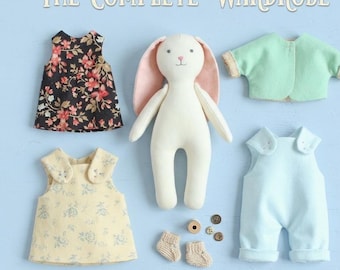 Patrón de costura en PDF para muñeco de conejito / Tutorial para peluche de conejo con ropa