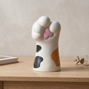 Vase en forme de patte de chat, pot de fleurs décoratif, cadeau adorable pour les amoureux des chats, objet de décoration de bureau, décoration intérieure minimaliste, accessoire unique sur le thème des chats