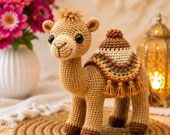 Crochet Camel Pattern PDF, Desert Camel Amigurumi Pattern, Camel Crochet Toy, Crochet Animal Pattern, Safari Animal PDF, Camel Amigurumi PDF