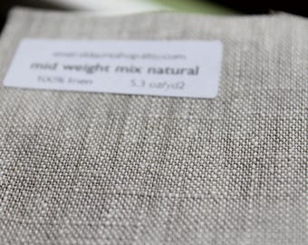 Swatch Packs For Curtains - 100% linen fabric sample options - choose your cafe curtain fabric