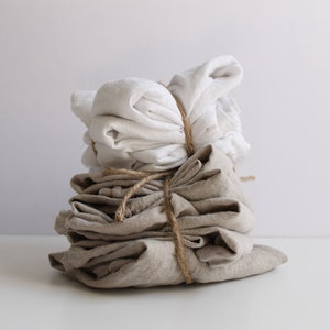 fabric scraps in pure linen