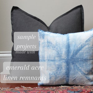linen pillowcases made with fabric scrap remnants