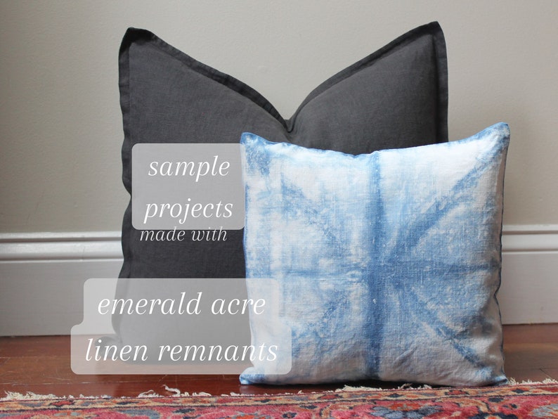 linen pillowcases made with fabric scrap remnants