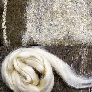 Undyed Tussah Silk, Natural Silk Roving, Tussah Silk Fiber. White Color. Tussah Silk Tops (combed sliver). Fiber Art. Soapmaking.