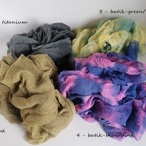 Cotton Felting, Hand Dyed Cotton Scrim, Pure Cotton Gause Cheesecloth, Nuno Felting, Scrim Fabric 100% Cotton Wedding Decoration Wet Felting