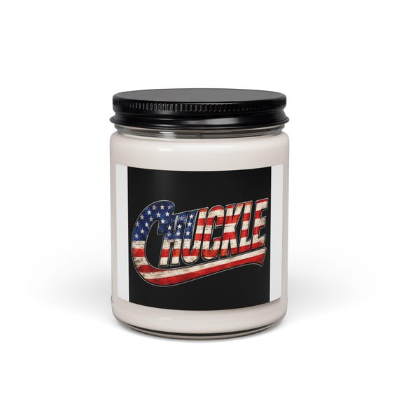 American Flag Patriotic Candle • USA Home Decor • Farmhouse Americana Scented Candle
