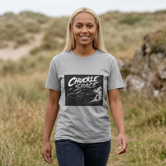 Lightweight Casual Graphic Tee, Vintage Car Design With Ring-Spun Cotton