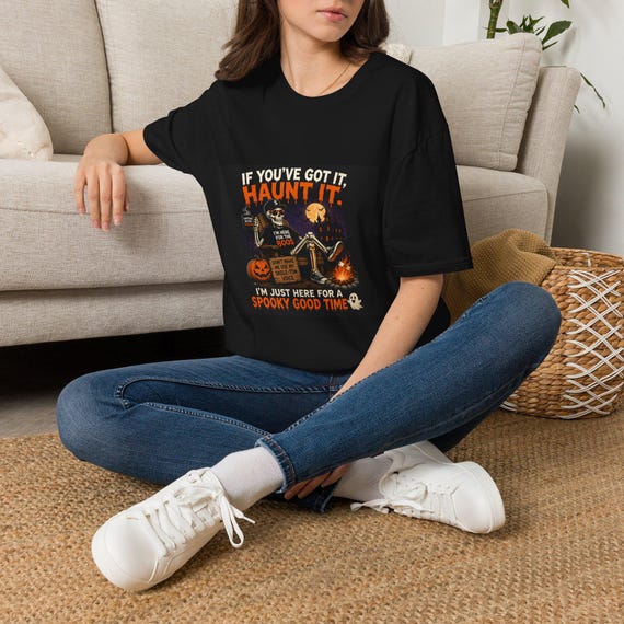 Retro Halloween Skeleton Shirt, Soft Cotton Tee for Spooky Season