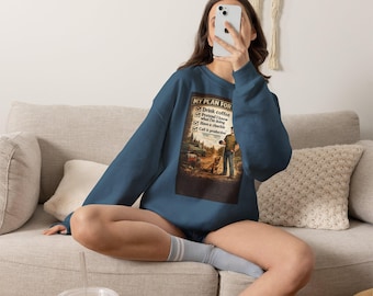 Sudadera con lista de verificación "Mi plan para hoy" / Sudadera de cuello redondo