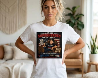 No todos los superhéroes usan capa. Camiseta para veteranos / Homenaje patriótico a las fuerzas armadas.