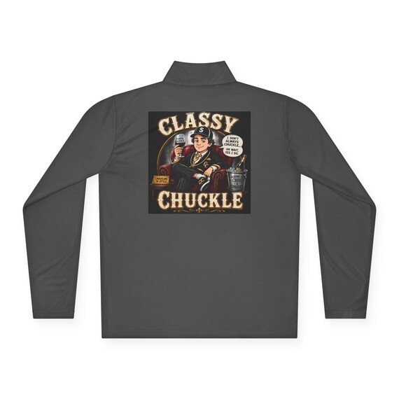 Funny Quarter Zip Pullover, Vintage Retro Graphic Sweatshirt, Polyester Moisture-Wicking