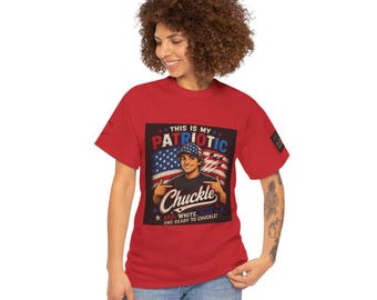 Camiseta patriótica Chuckle / Camiseta con estampado vintage de la bandera estadounidense