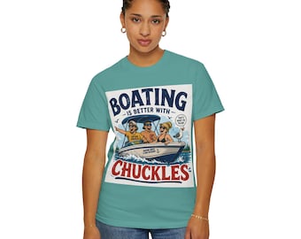 Camiseta "Navegar es mejor con risas" / Camiseta gráfica para tripulación de barco