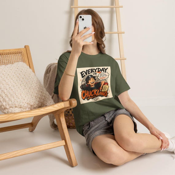 Retro Comic T-Shirt, Happy Character Graphic Tee, Novelty Humor Shirt