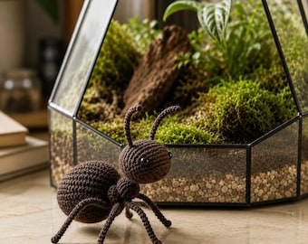 Patrón de hormiga a crochet en PDF / Tutorial de insecto amigurumi, mini animal del bosque (descarga digital)