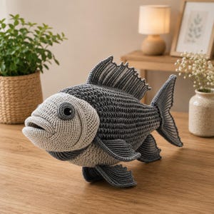 Realistic Crochet Bass Fish Pattern | Amigurumi Fishing Tutorial (PDF Download)